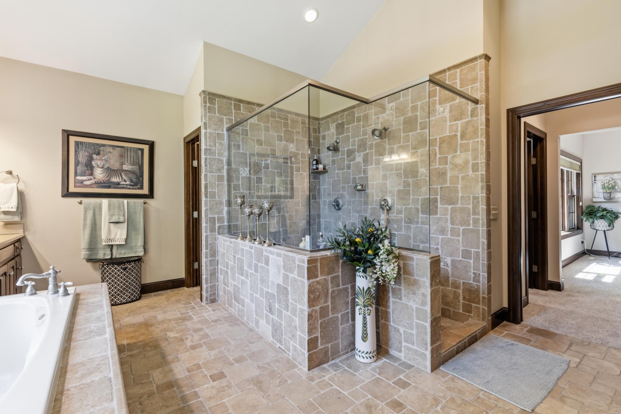 Primary Shower with in-floor heat