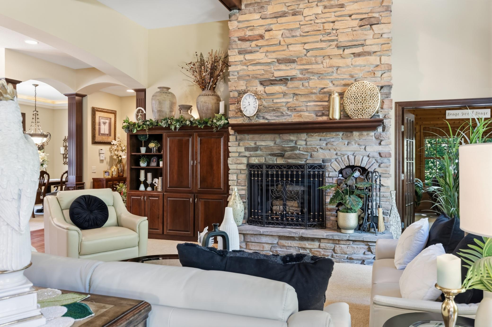 Greatroom Stone Fireplace
