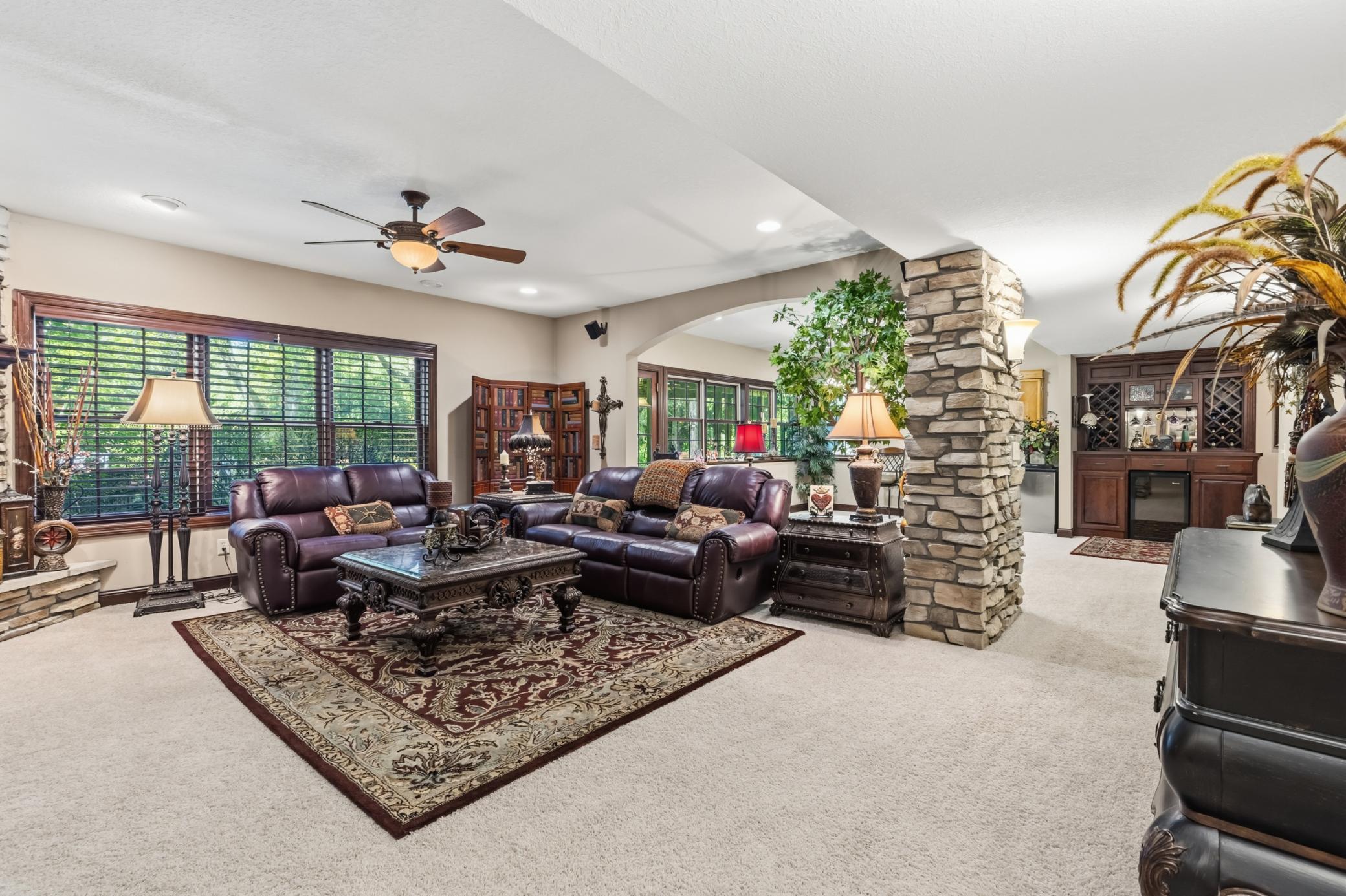 Lower Familyroom with Game area behind