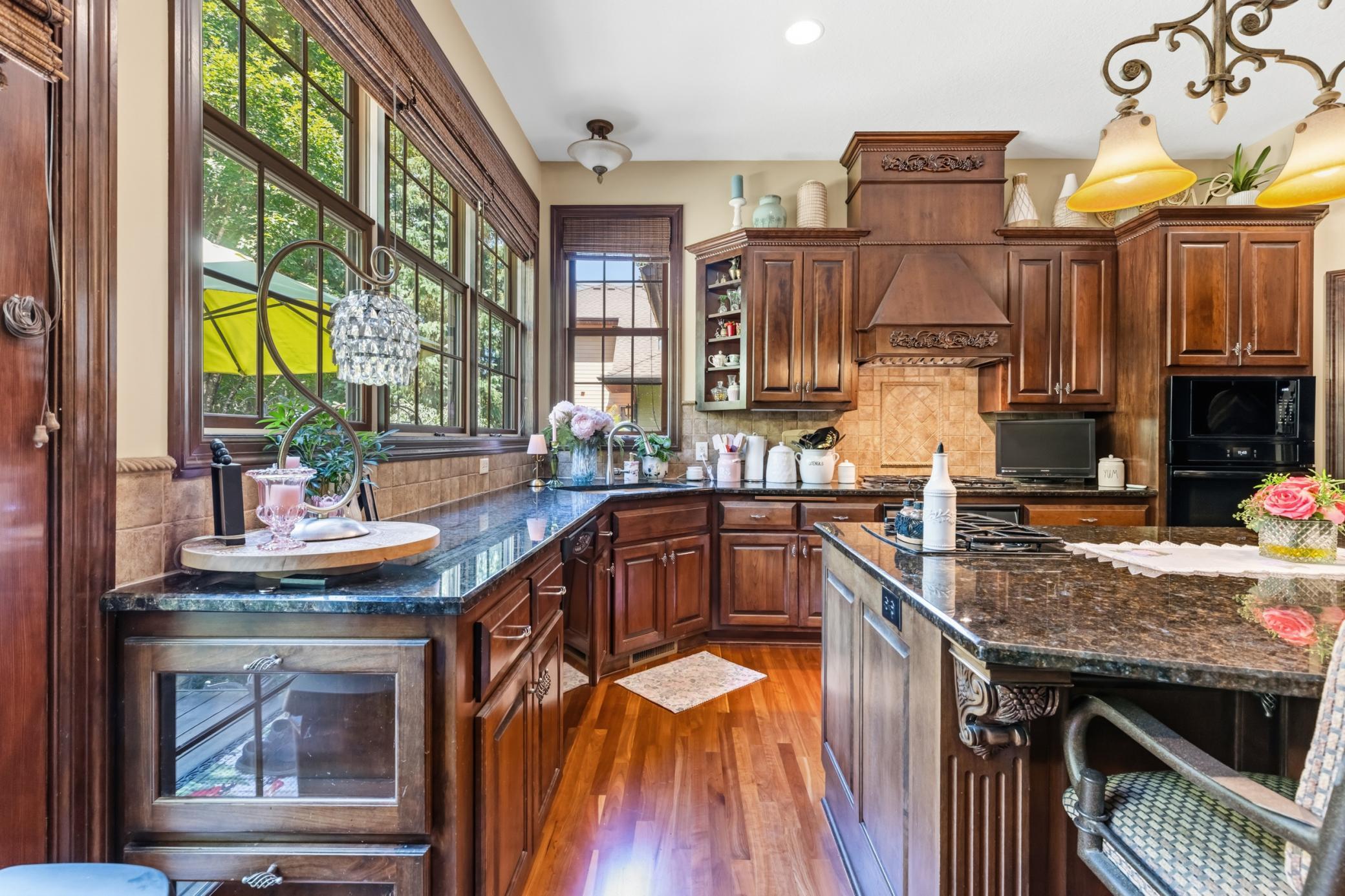 Rich hardwood floors