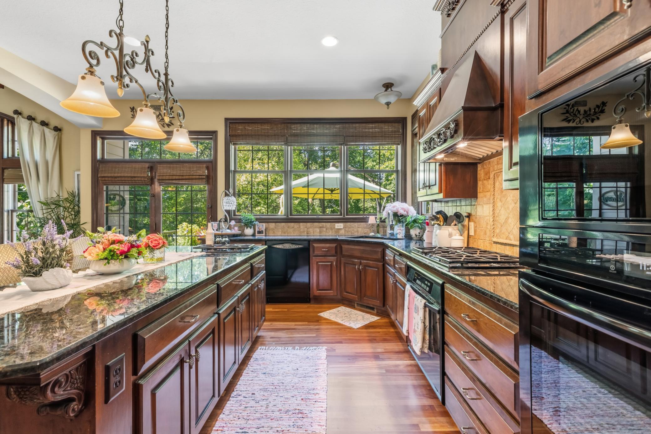 Kitchen views over deck