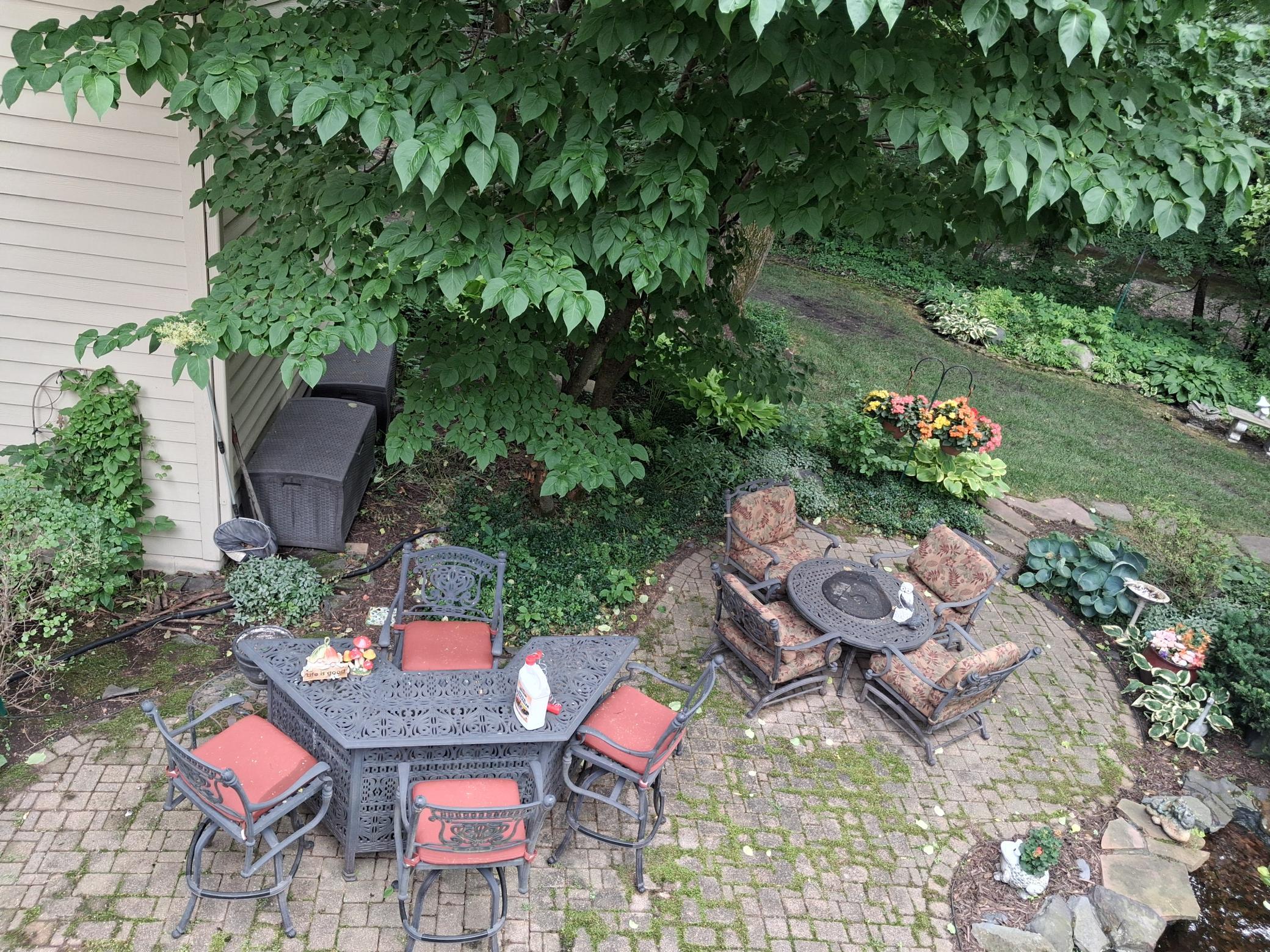 Outdoor bar set up & Fire pit table
