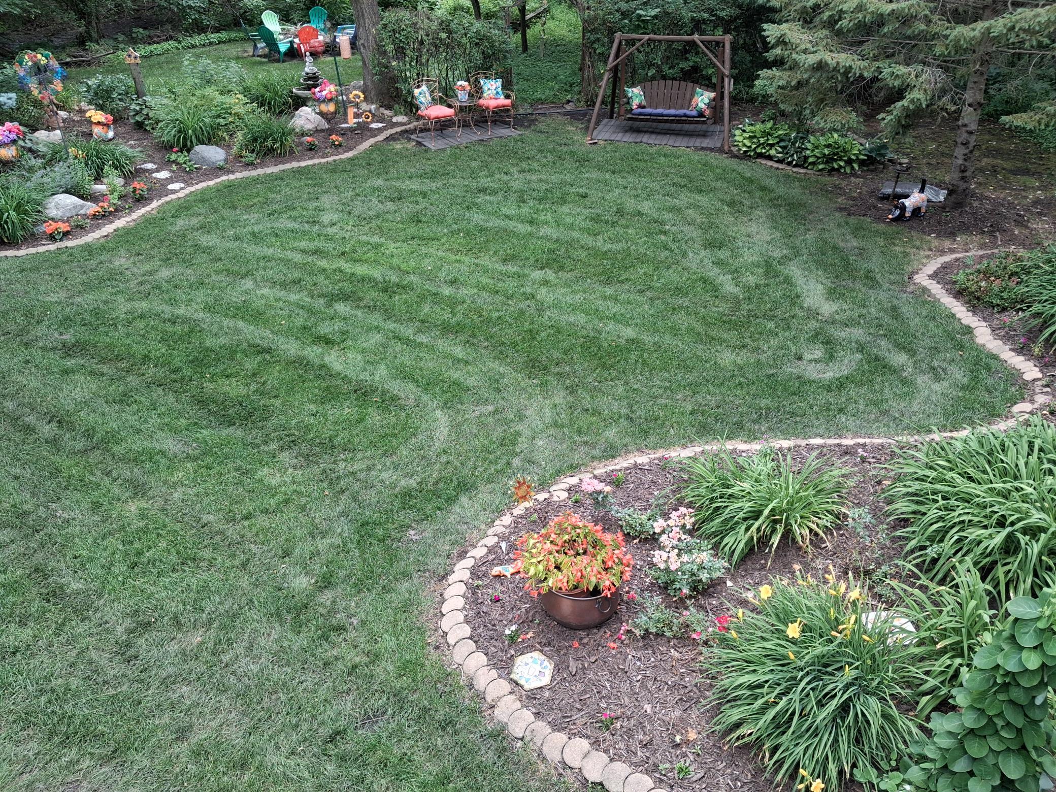 Lush yard & gardens
