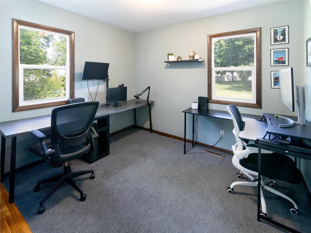 Second main-level bedroom, currently used as a home office