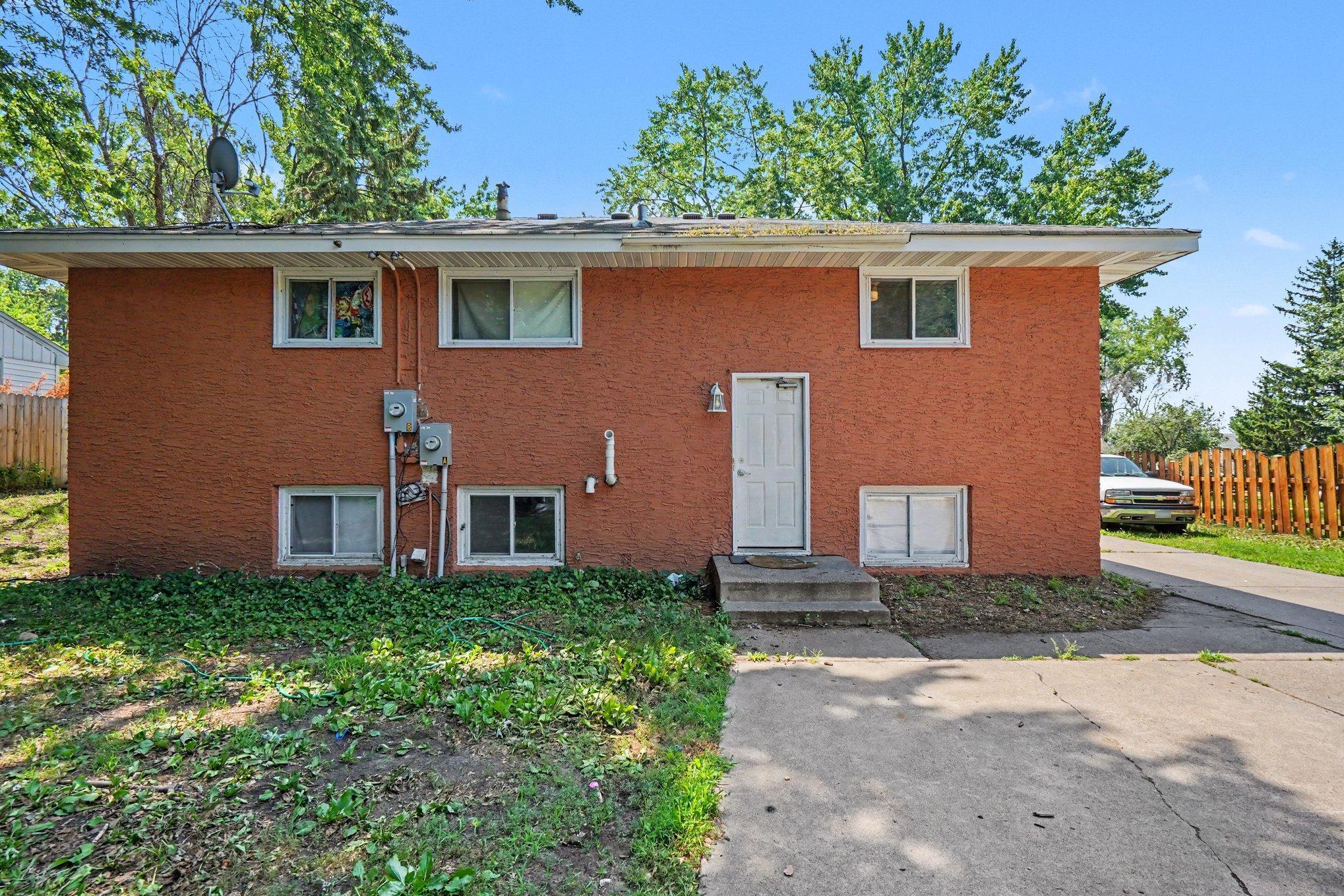 Back entrance of home for both units