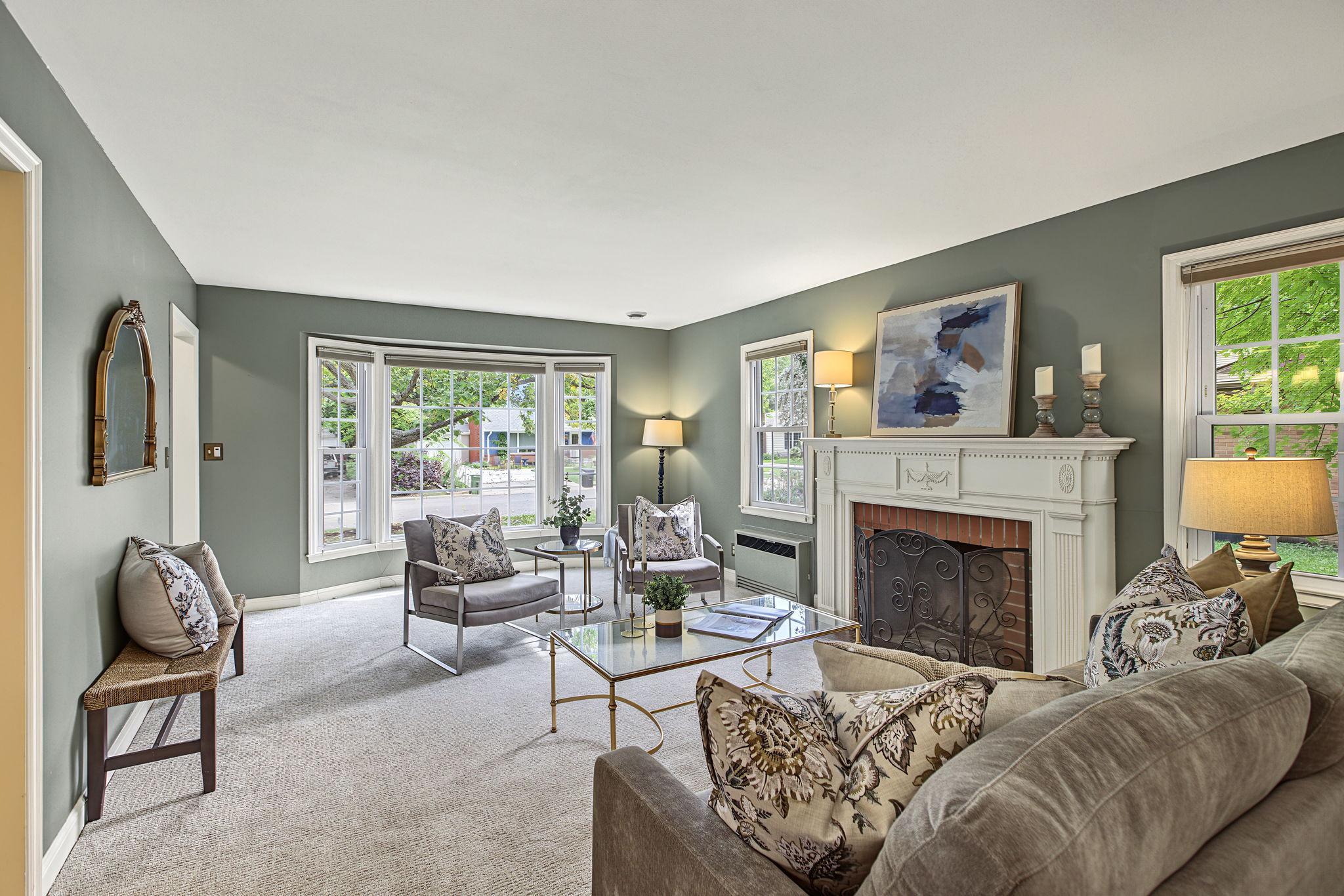 All of the windows in the home were updated in the early 2000's. The large bay overlooks the quiet street and front yard.