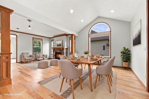 Virtually Staged Formal Dining Area/Living Room