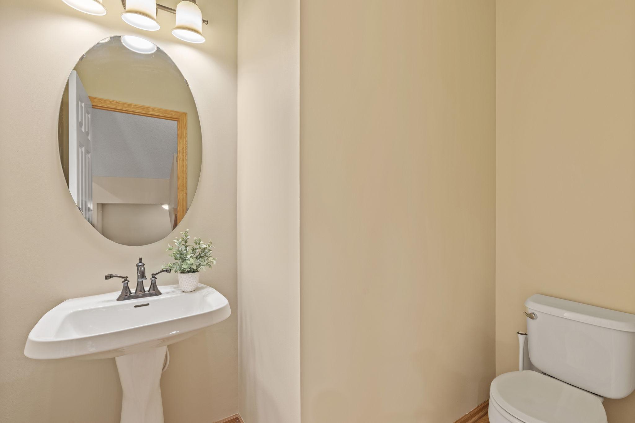 Main level half bath