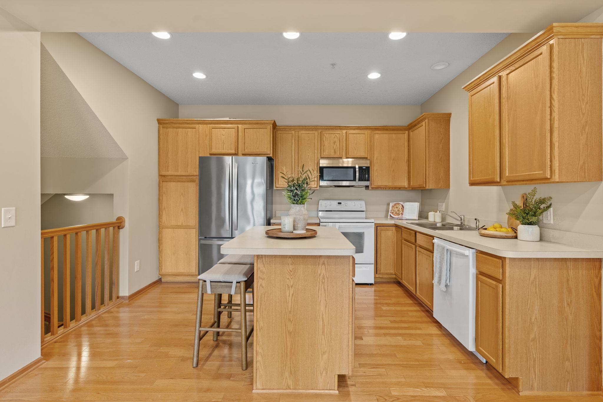 Kitchen with a center island