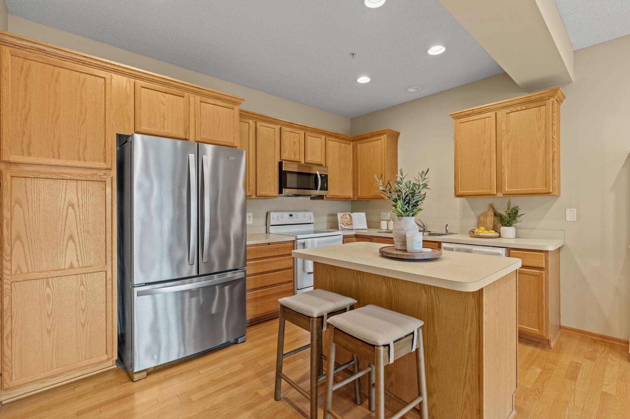 Kitchen with a center island