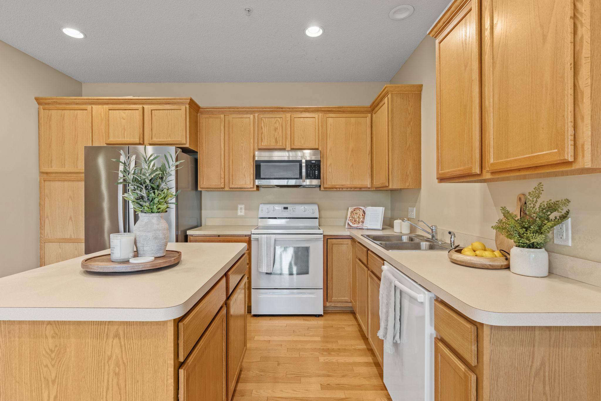 Kitchen with a center island