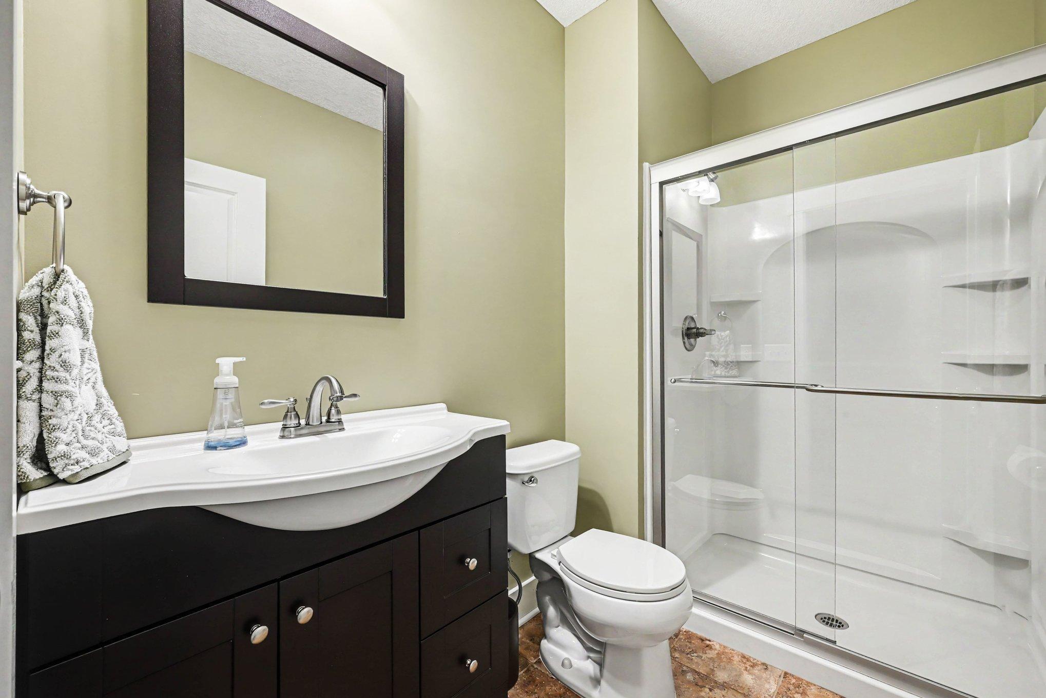3/4 bath on the lower level