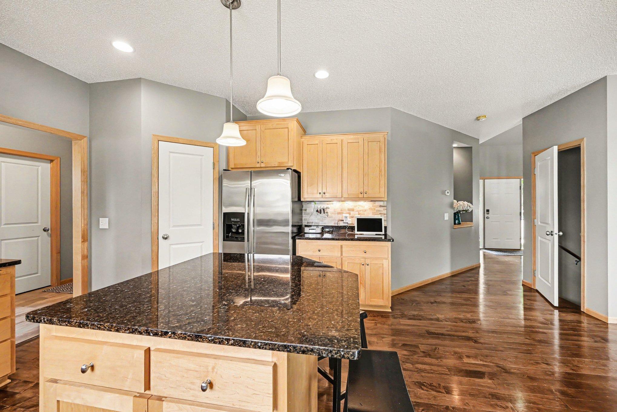 Walk-in pantry and additional prep space in the kitchen