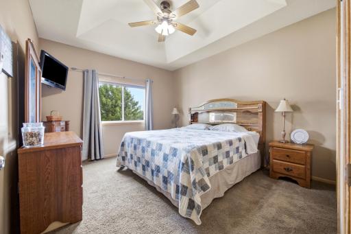 Upper Level Primary Bedroom with Walk-In Closet and Hollywood Bathroom