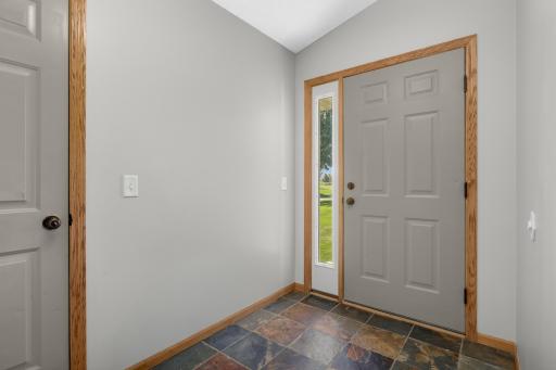 Entryway with slate tile floors