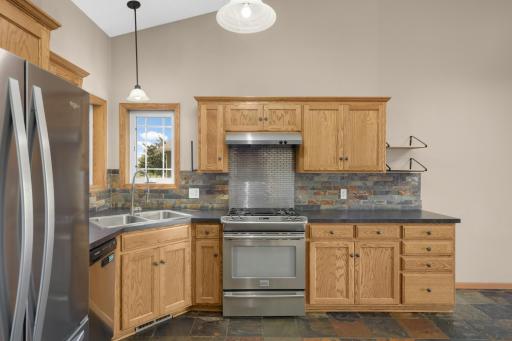 Kitchen with stainless appliances