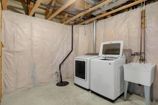 Lower level laundry & storage