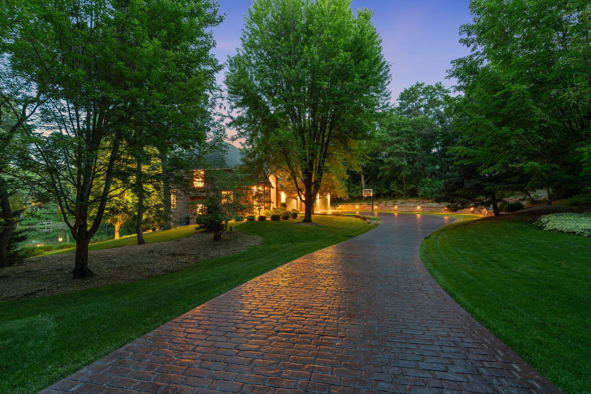 Stamped concrete driveway installed in 2018.