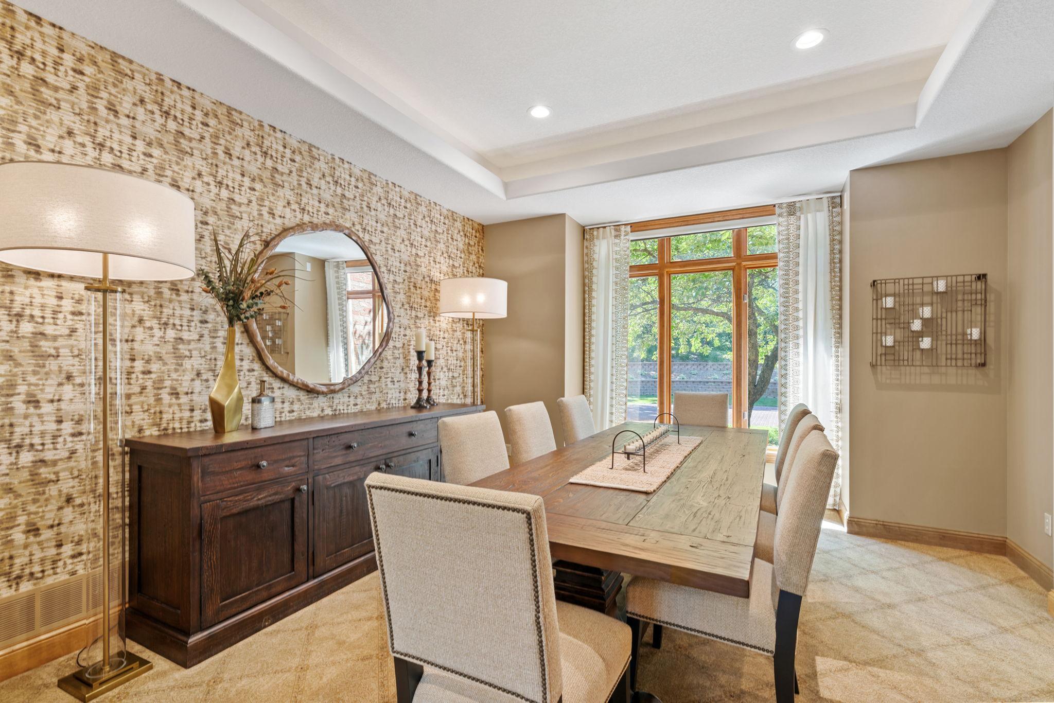 Oversized formal dining.