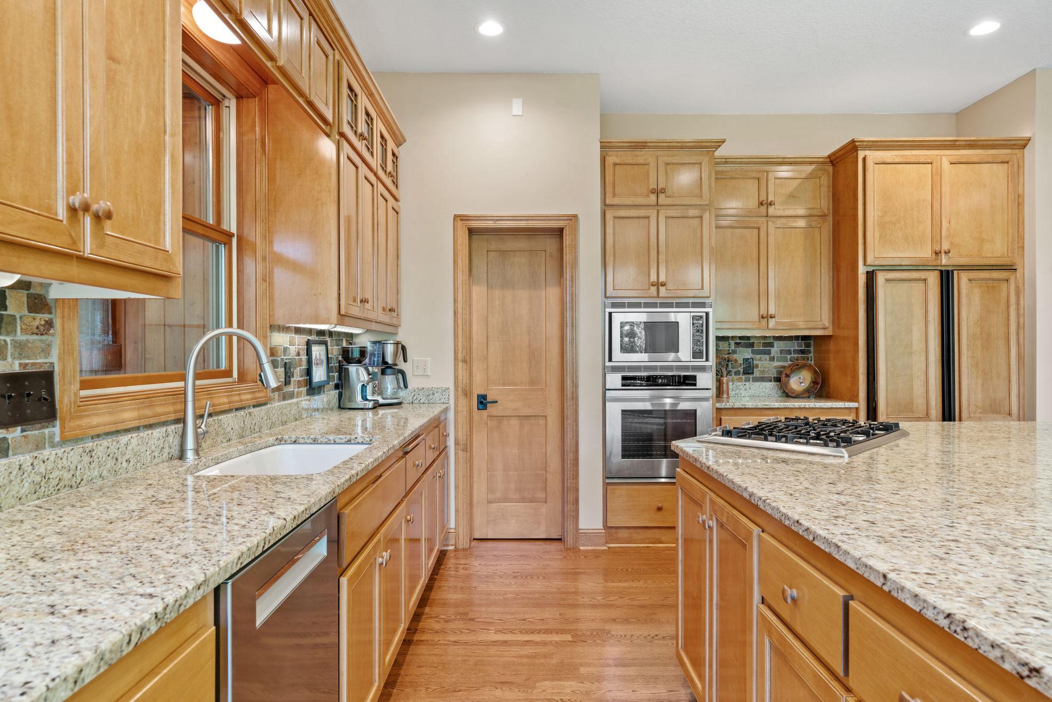 Granite countertops.