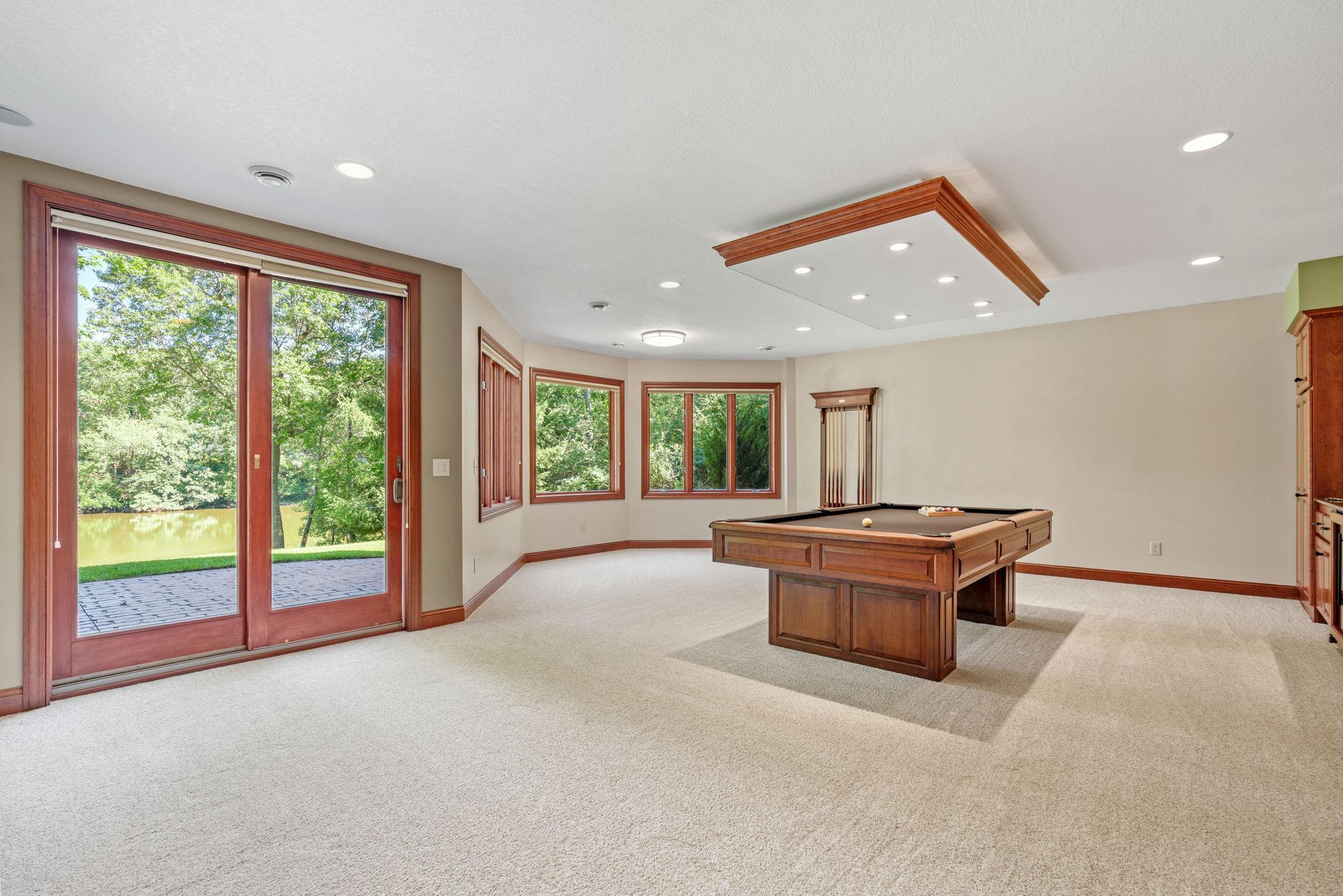 Custom pool table from Peter's Billards + table tennis top.