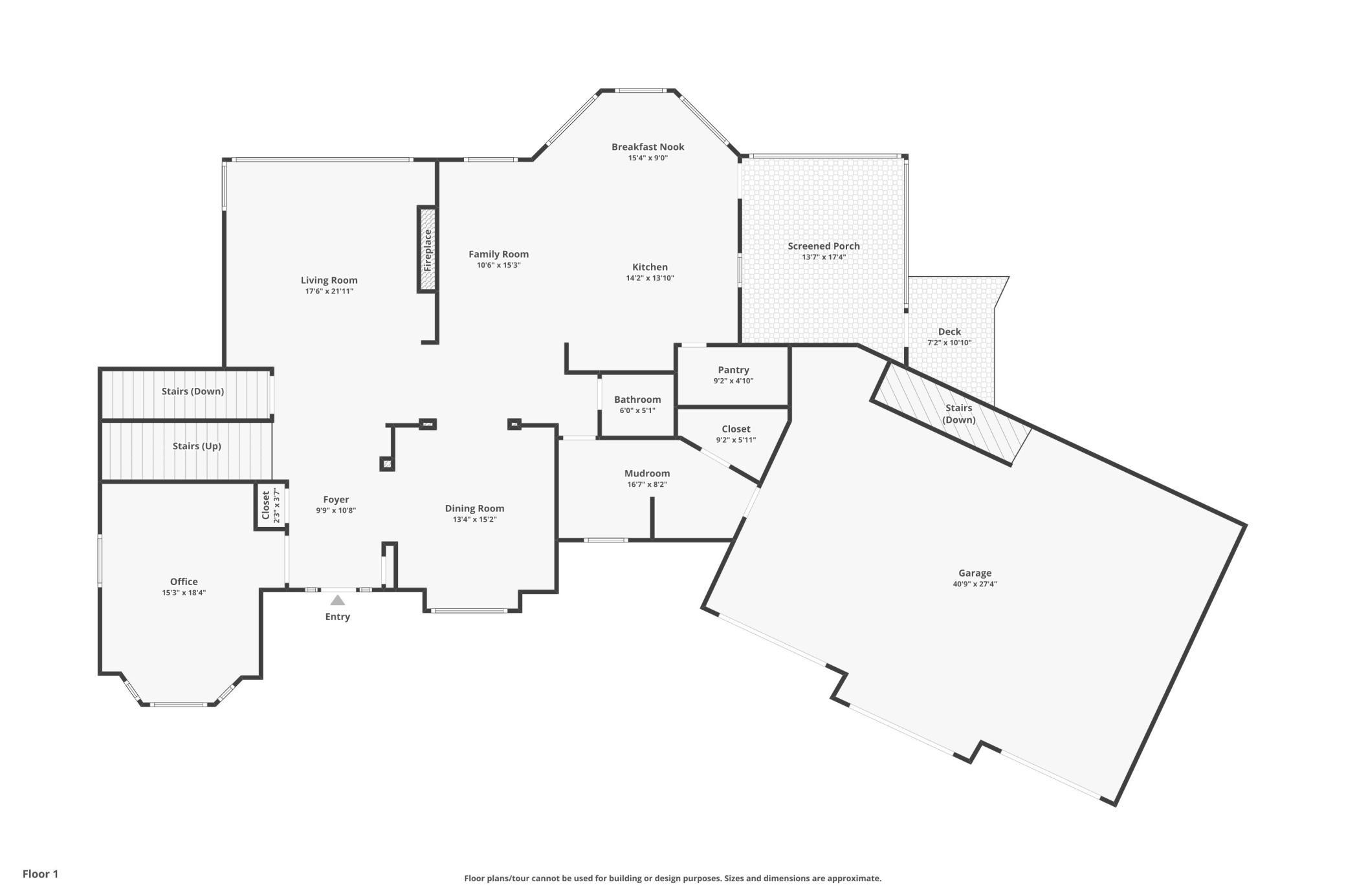 Main level floorplan.