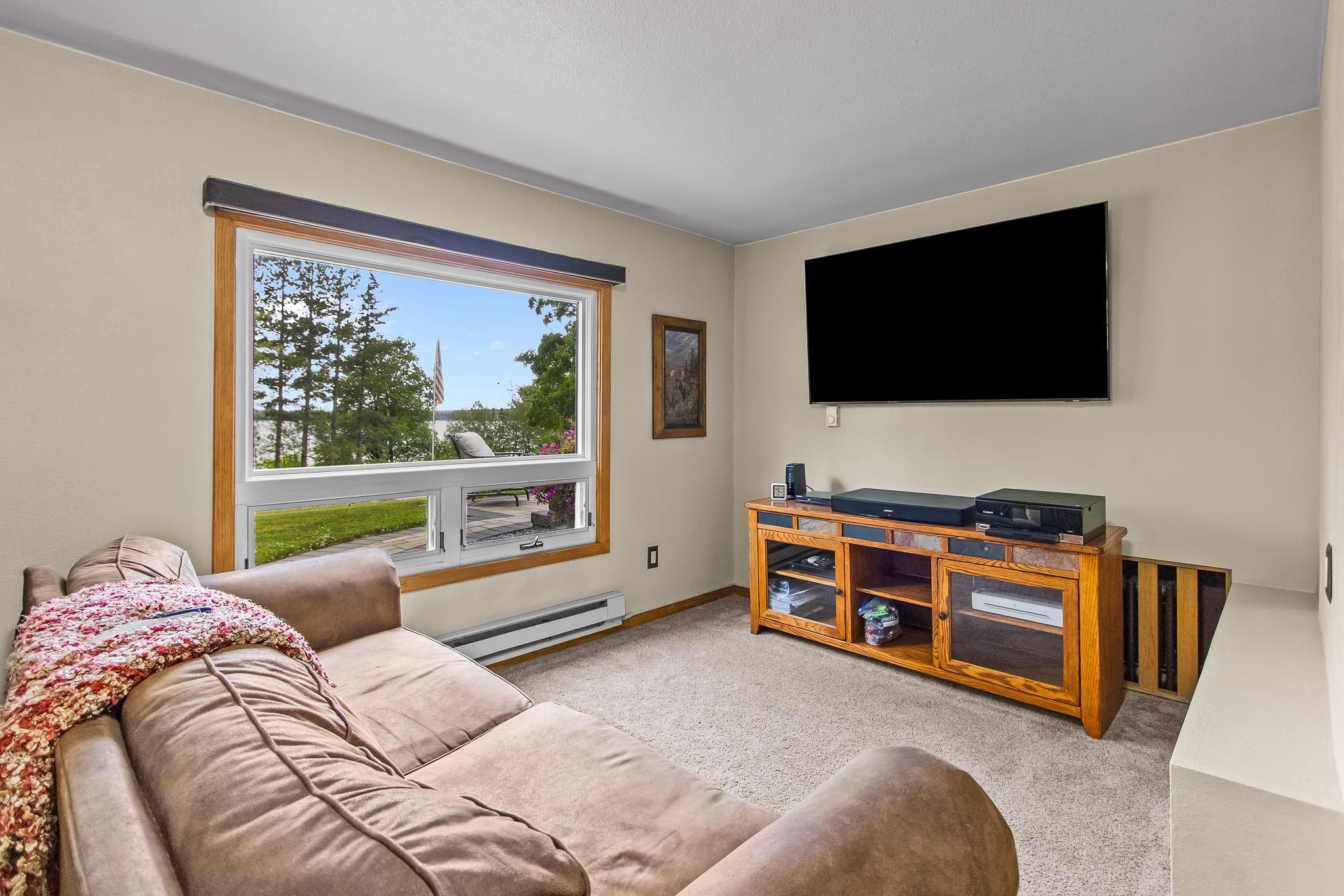 A view of the den.