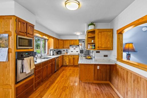 This view shows the space for a kitchen table on the right side.