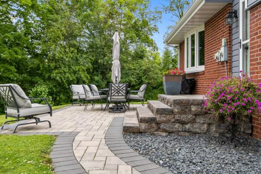 Newly added patio lakeside.