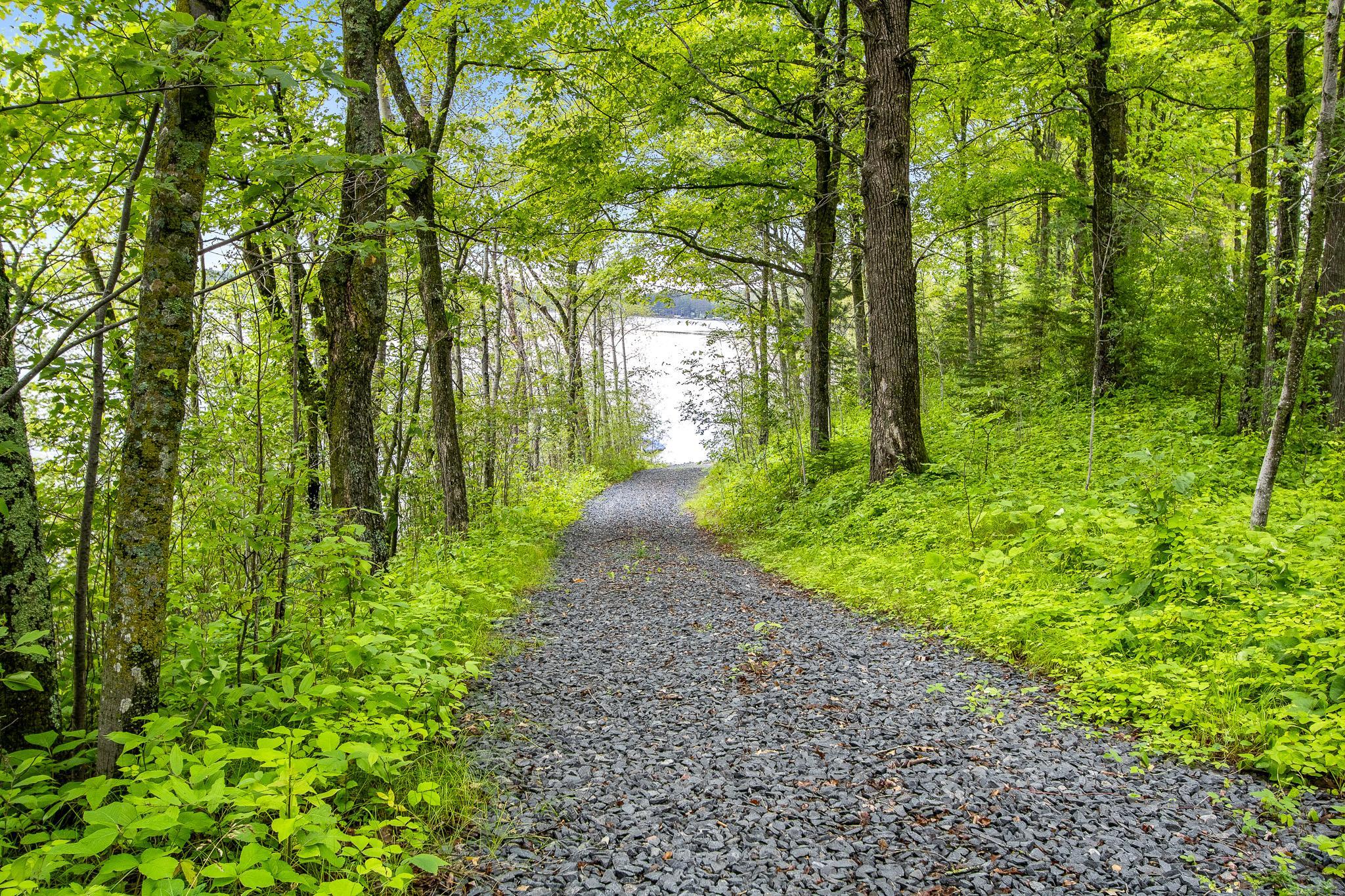 If you don't want to use the stairs you have this trail to get to the lake.