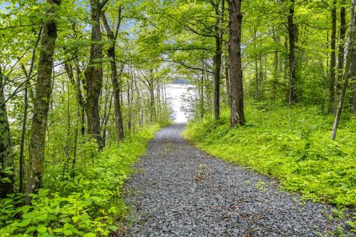 If you don't want to use the stairs you have this trail to get to the lake.