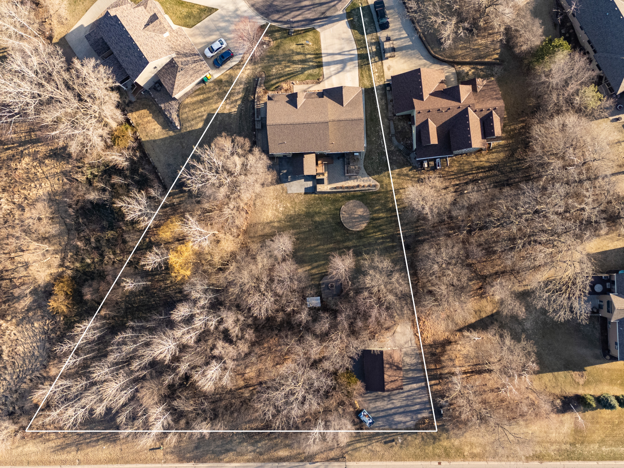 Almost an acre wooded lot