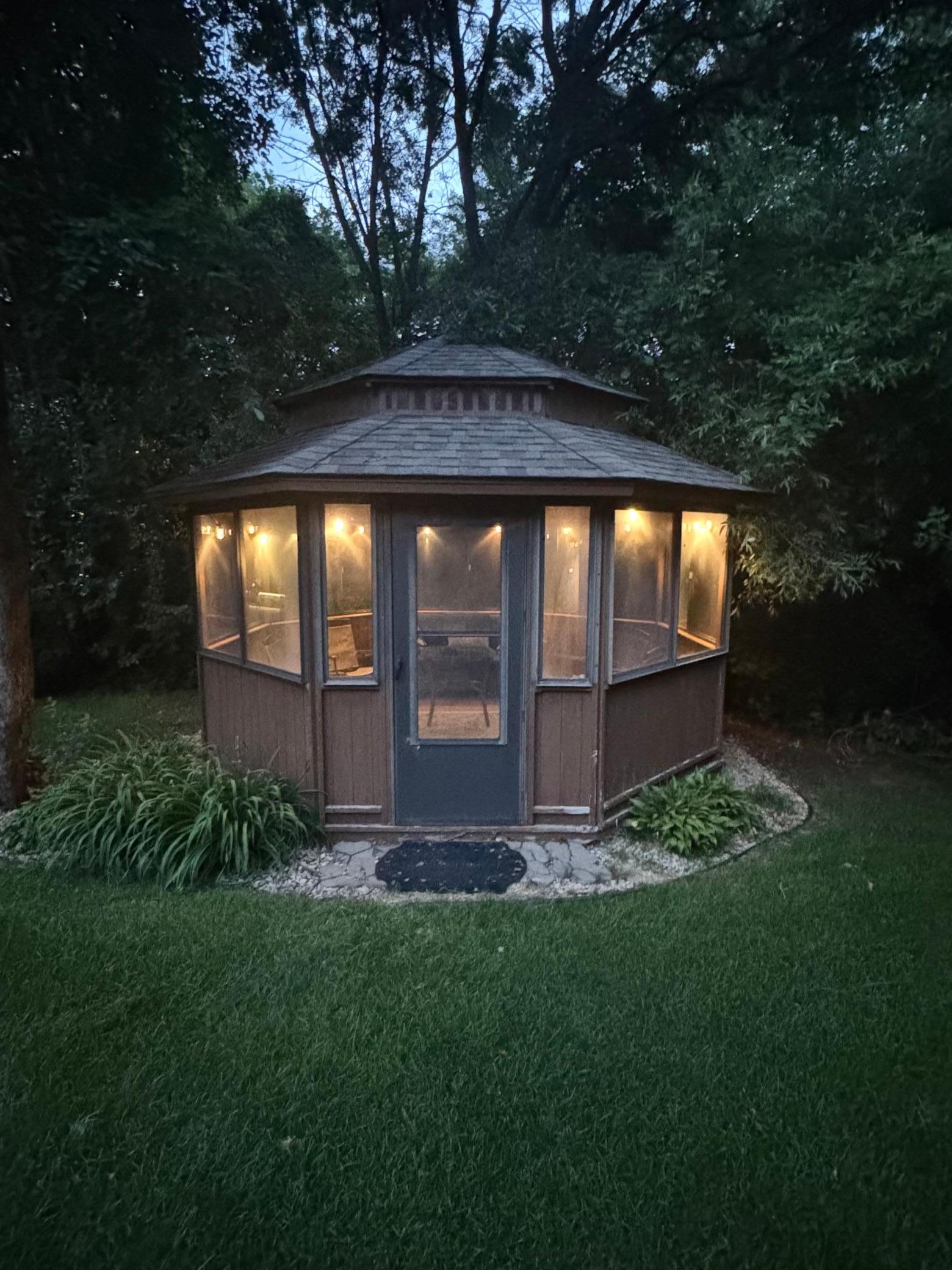 Quiet nights to unwind in the backyard gazebo