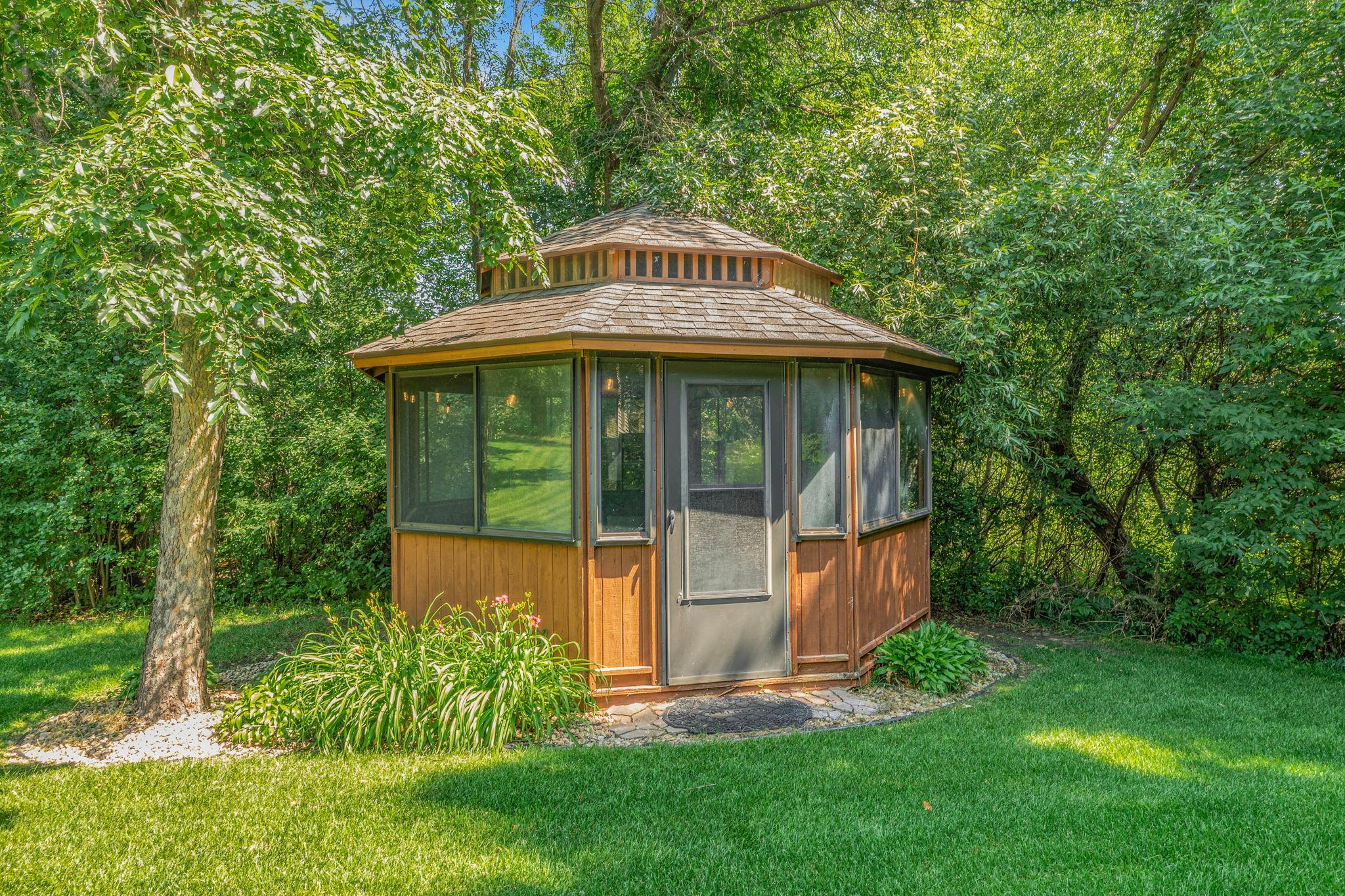 Retreat and relax in the secluded gazebo
