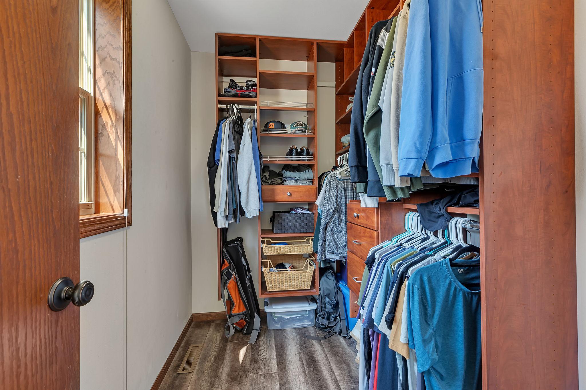 2nd walk in closet in primary bedroom
