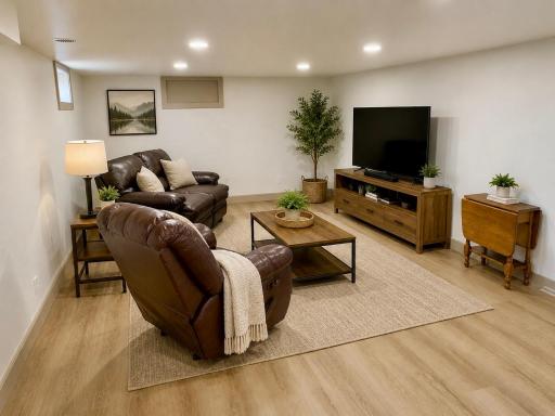Lower Level Family Room - AI Enhanced