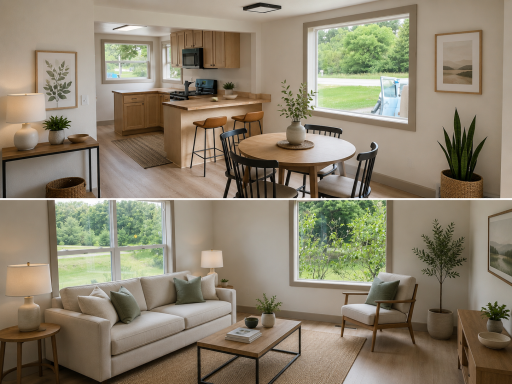 Kitchen & Living Room Enhanced By AI