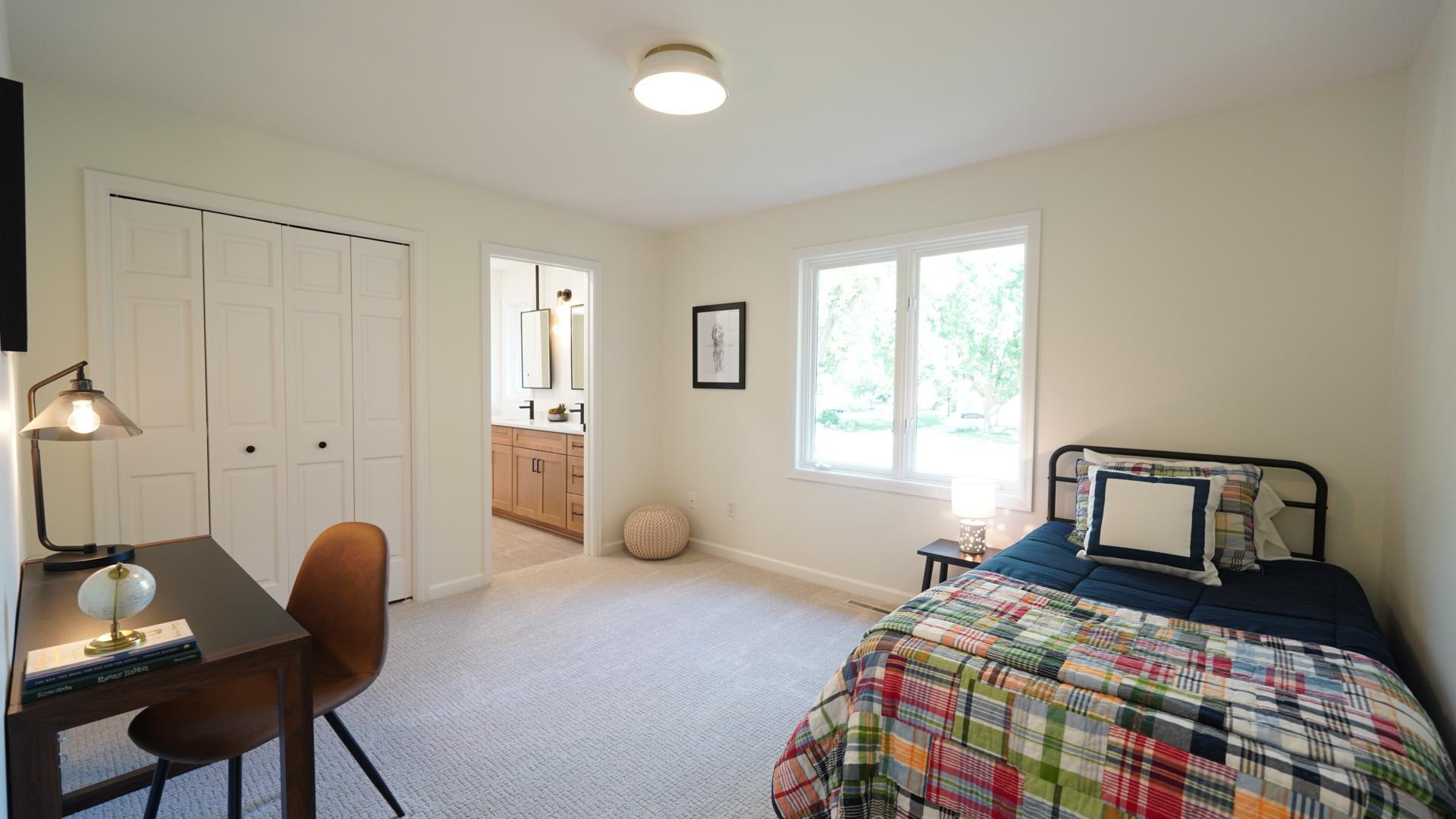Bedroom 4 also features new lighting, carpet, paint and a large closet.