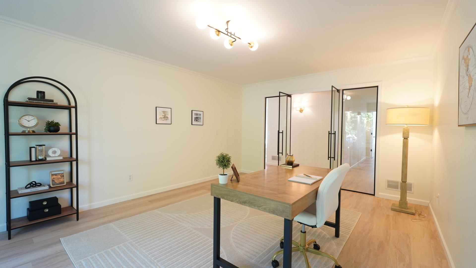 The large, light-filled office.