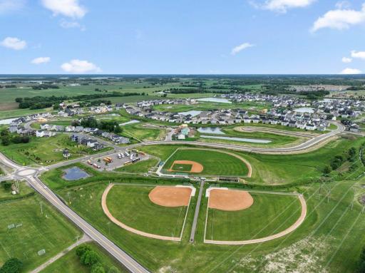 Located right on the outside of the neighborhood is Anton Fields, state of the art Baseball fields