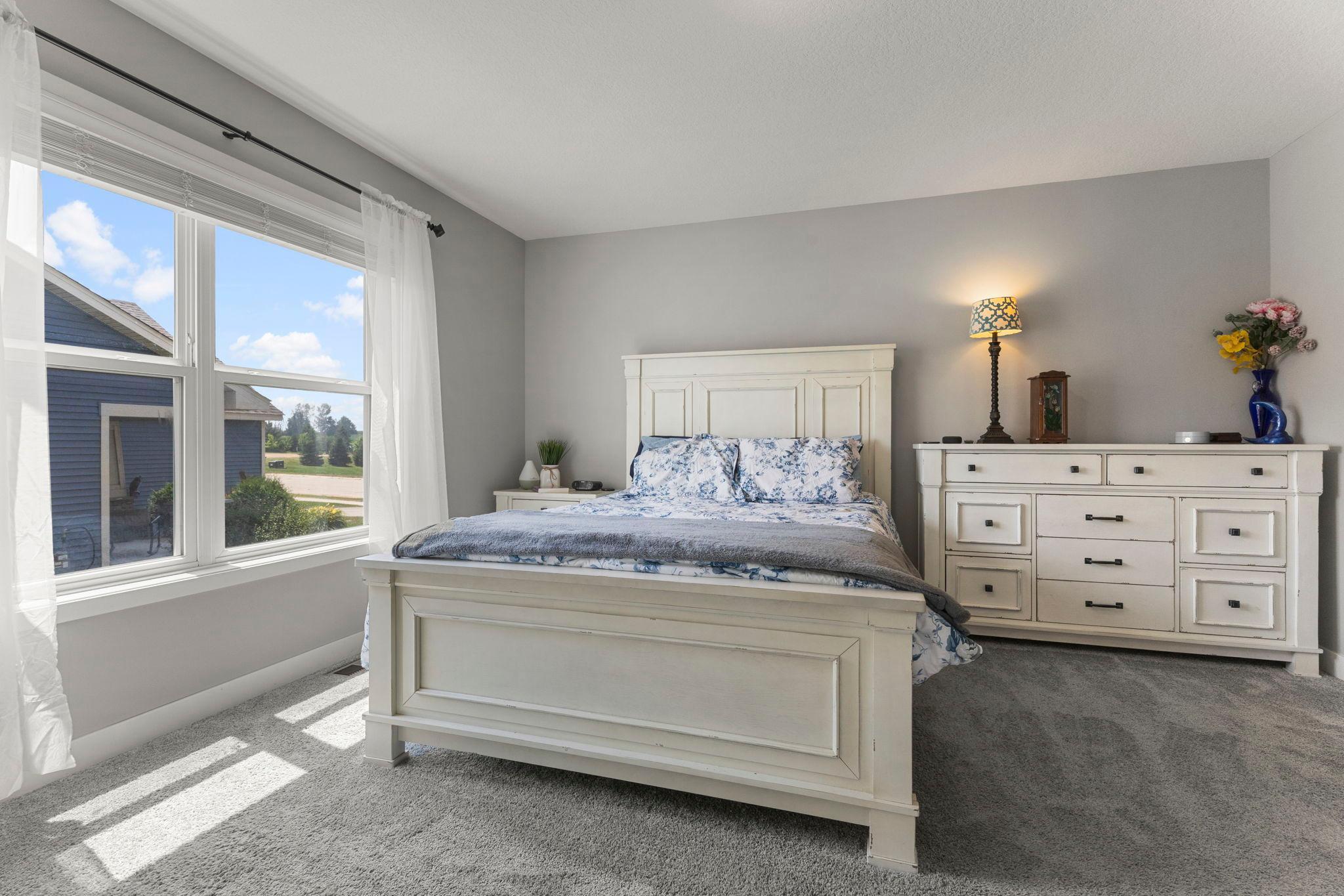 Upper-level primary bedroom