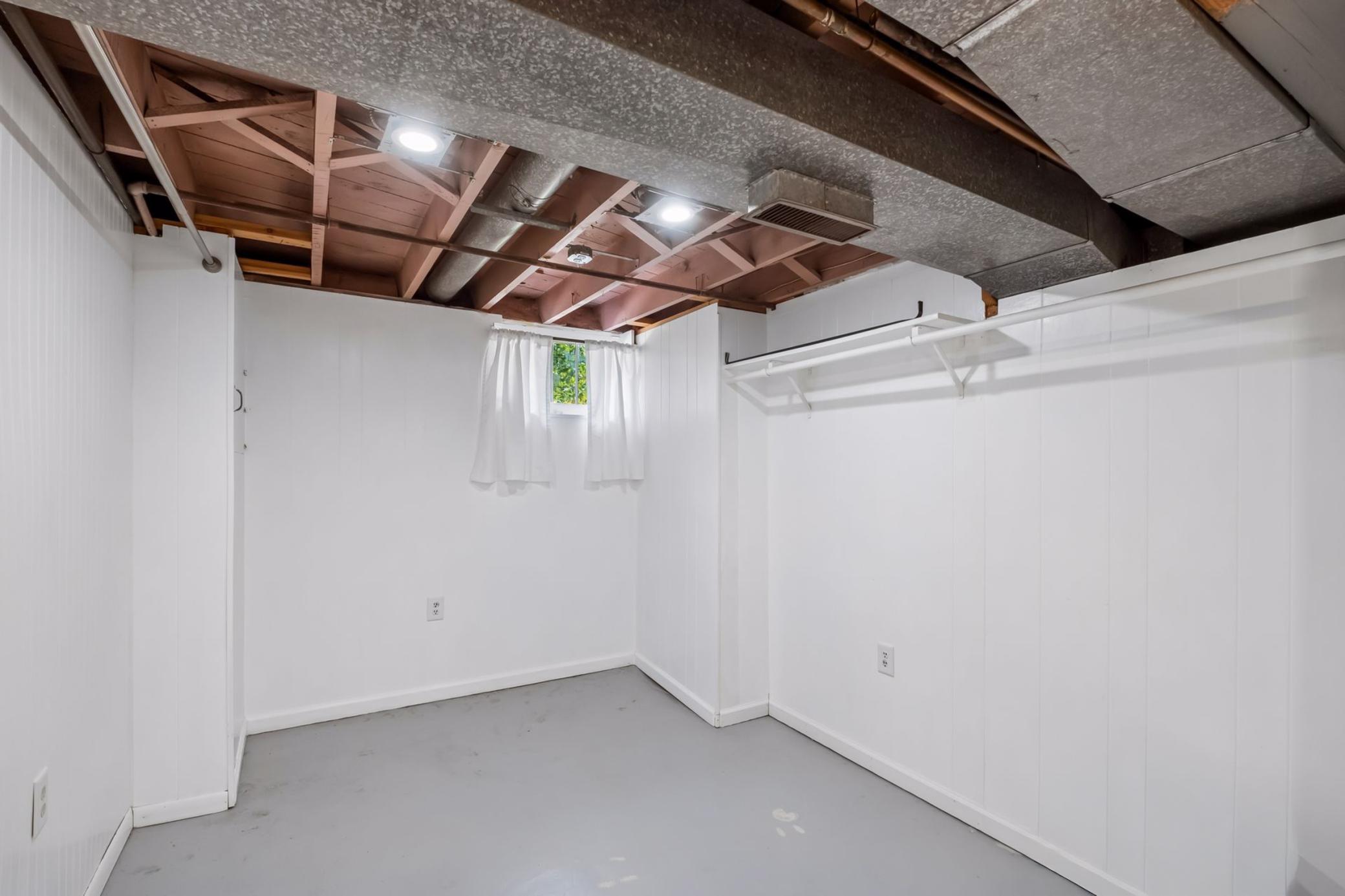 Flex space in lower level - potential for an additional bedroom with an egress window.