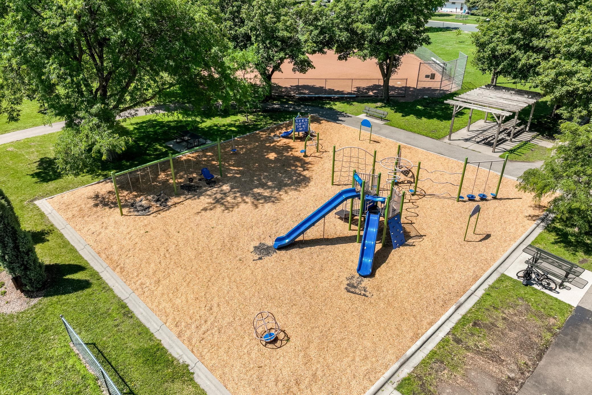 Aerial Photo of Playground Across The Street