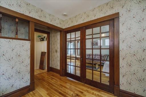 The front parlor has the charm or yesteryear. It also makes a great office