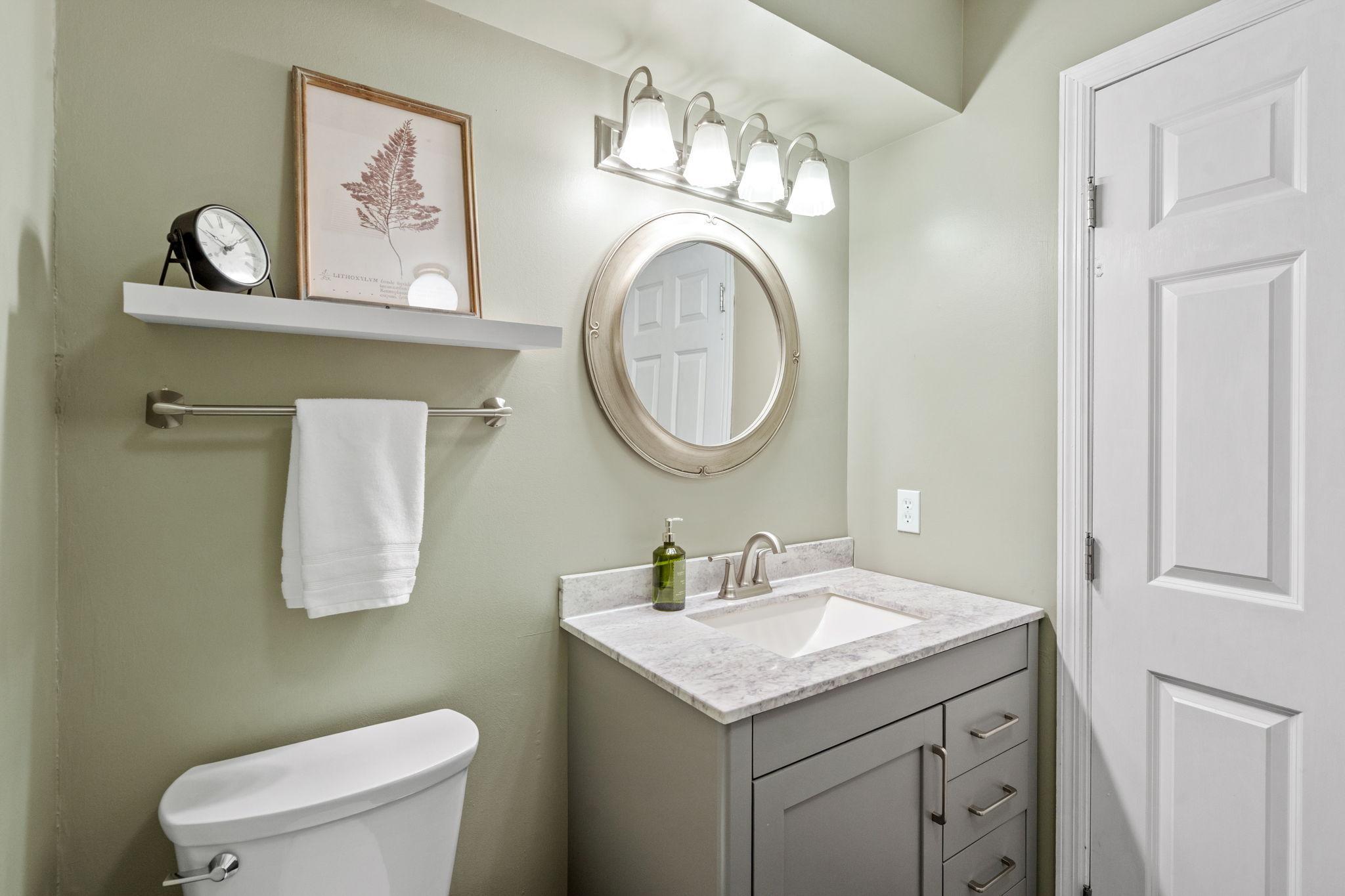 Main-floor half bathroom
