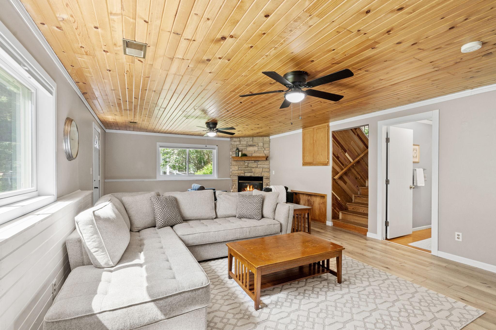 Great natural light in the basement