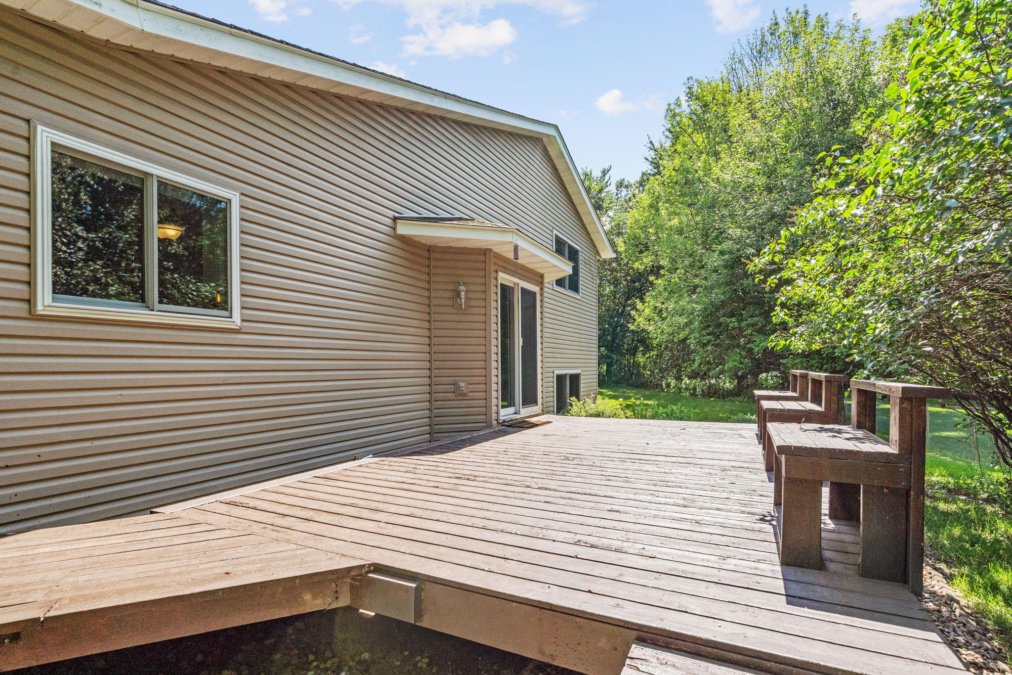 Spacious deck off the dining room