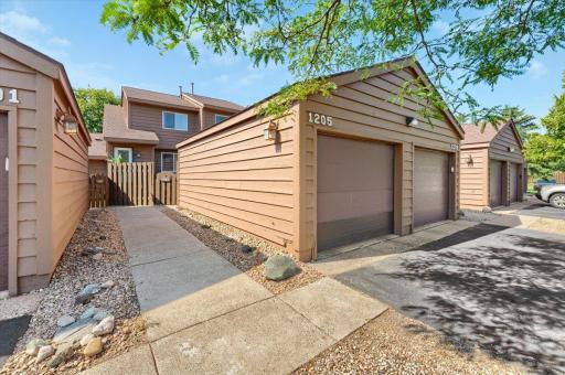 Detached 1 car garage with extra storage space