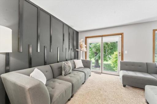 Stunning Accent Wall in Living Room gives the space added touch of flair!