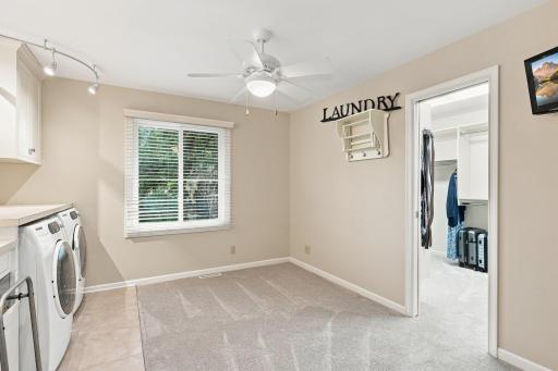 Laundry room has a window for natural light!